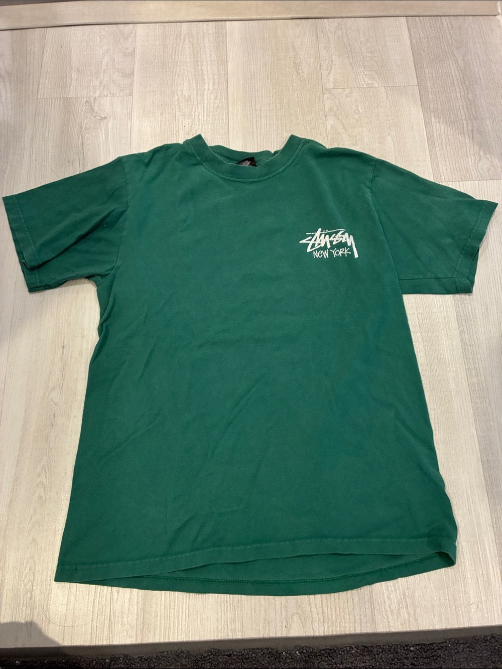 Stussy Green Short Sleeve Logo Tee